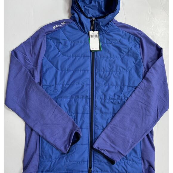 RLX Ralph Lauren Golf Jacket Quilted Hooded Wool Blend Men's Size L Nwt - Picture 15 of 16